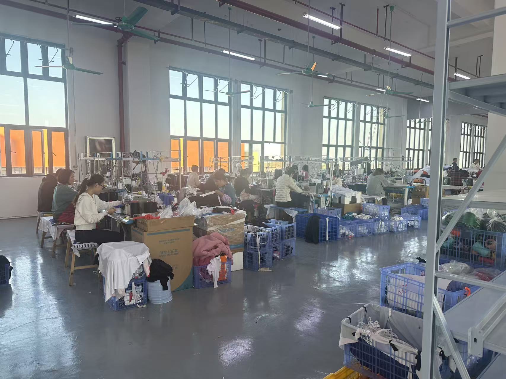 Sewing line at Mega Elephant production facility